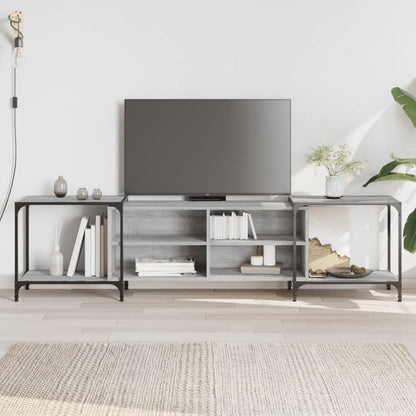 vidaXL TV Cabinet Grey Sonoma 203x37x50 cm Engineered Wood 1
