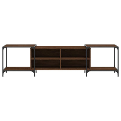 vidaXL TV Cabinet Brown Oak 203x37x50 cm Engineered Wood 4