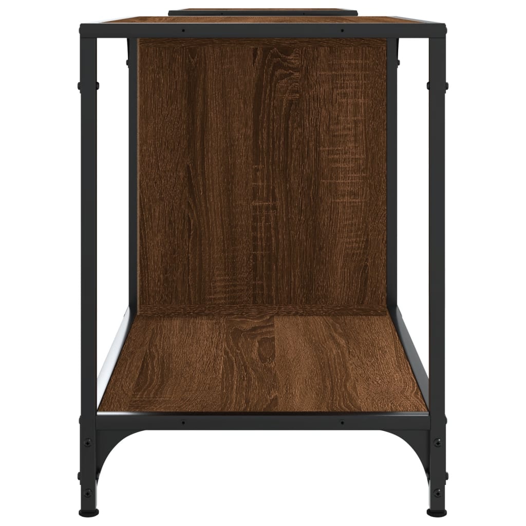 vidaXL TV Cabinet Brown Oak 203x37x50 cm Engineered Wood 5