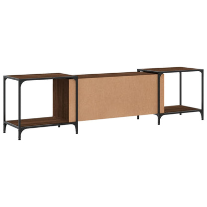 vidaXL TV Cabinet Brown Oak 203x37x50 cm Engineered Wood 6