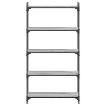 Bookcase 3-Tier 80x30x86 cm Engineered Wood Grey sonoma 154 cm