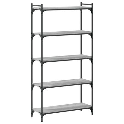 Bookcase 3-Tier 80x30x86 cm Engineered Wood Grey sonoma 154 cm