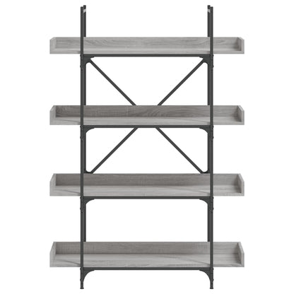 vidaXL Bookcase 4-Tier Grey Sonoma 100x33x145.5 cm Engineered Wood 4