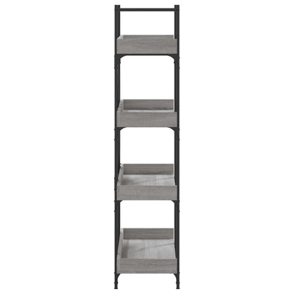 vidaXL Bookcase 4-Tier Grey Sonoma 100x33x145.5 cm Engineered Wood 5