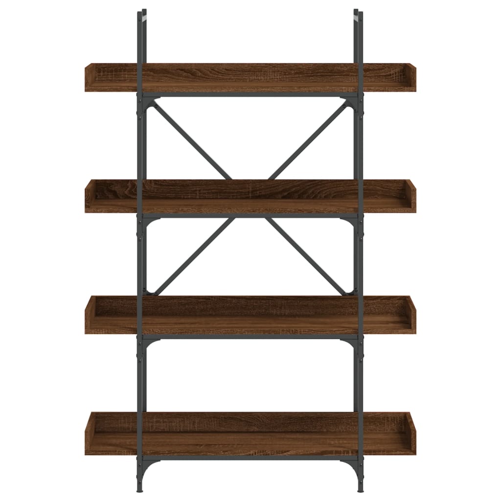 vidaXL Bookcase 4-Tier Brown Oak 100x33x145.5 cm Engineered Wood 4