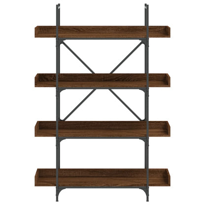 vidaXL Bookcase 4-Tier Brown Oak 100x33x145.5 cm Engineered Wood 4