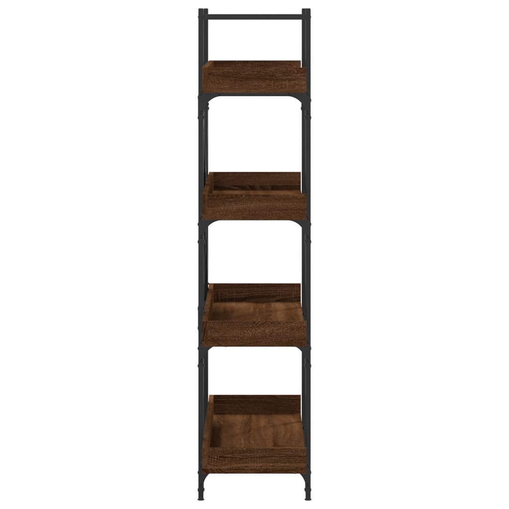 vidaXL Bookcase 4-Tier Brown Oak 100x33x145.5 cm Engineered Wood 5