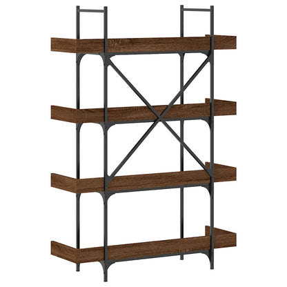 vidaXL Bookcase 4-Tier Brown Oak 100x33x145.5 cm Engineered Wood 6