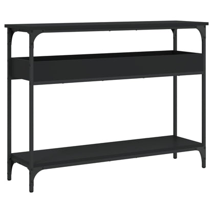 vidaXL Console Table with Shelf Black 100x29x75cm Engineered Wood 2
