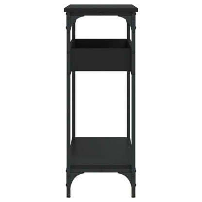vidaXL Console Table with Shelf Black 100x29x75cm Engineered Wood 5