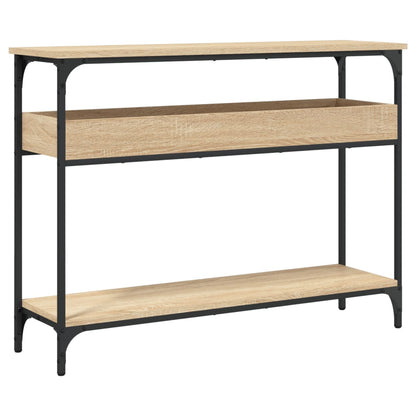 vidaXL Console Table with Shelf Sonoma Oak 100x29x75cm Engineered Wood 2