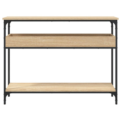 vidaXL Console Table with Shelf Sonoma Oak 100x29x75cm Engineered Wood 4