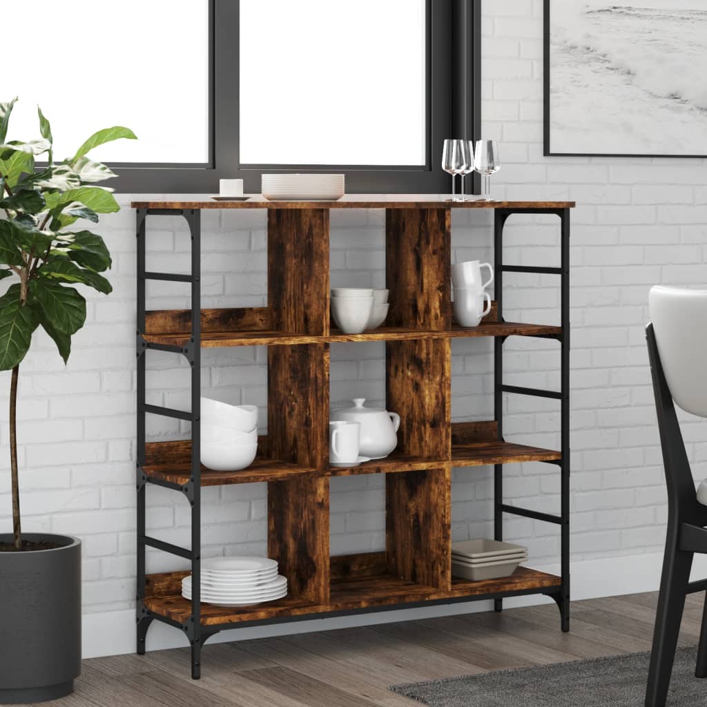 vidaXL Sideboard Smoked Oak 102x32x103,5 cm Engineered Wood 1