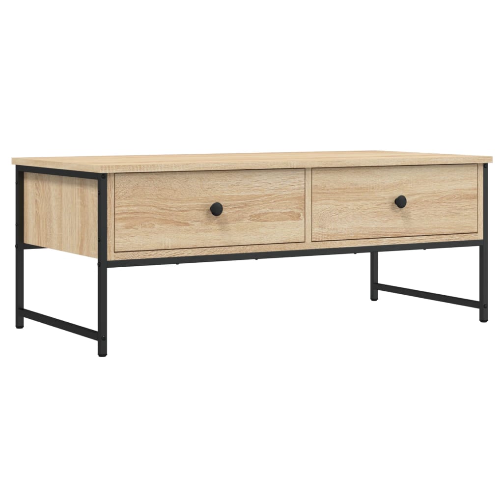 vidaXL Coffee Table Sonoma Oak 101x49x39,5 cm Engineered Wood 2