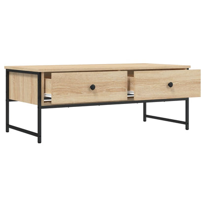 vidaXL Coffee Table Sonoma Oak 101x49x39,5 cm Engineered Wood 4
