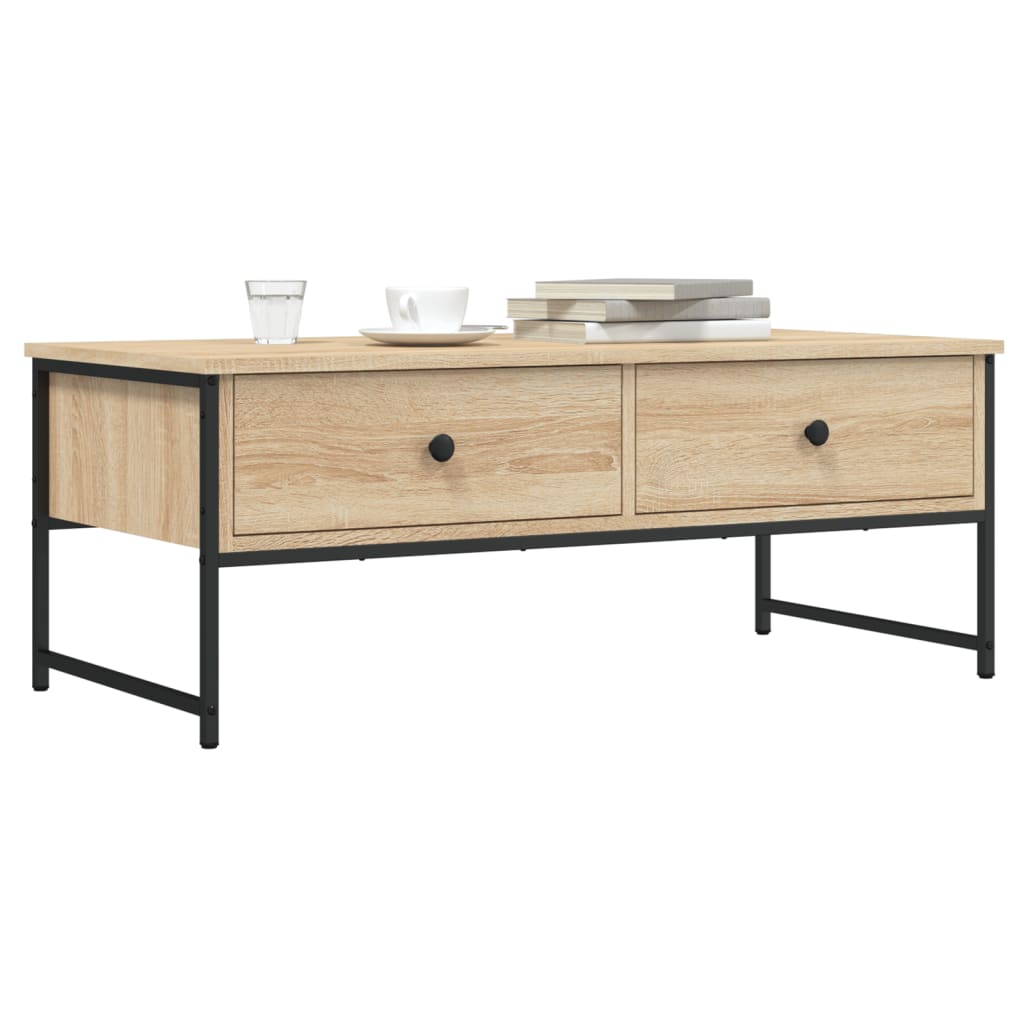 vidaXL Coffee Table Sonoma Oak 101x49x39,5 cm Engineered Wood 1