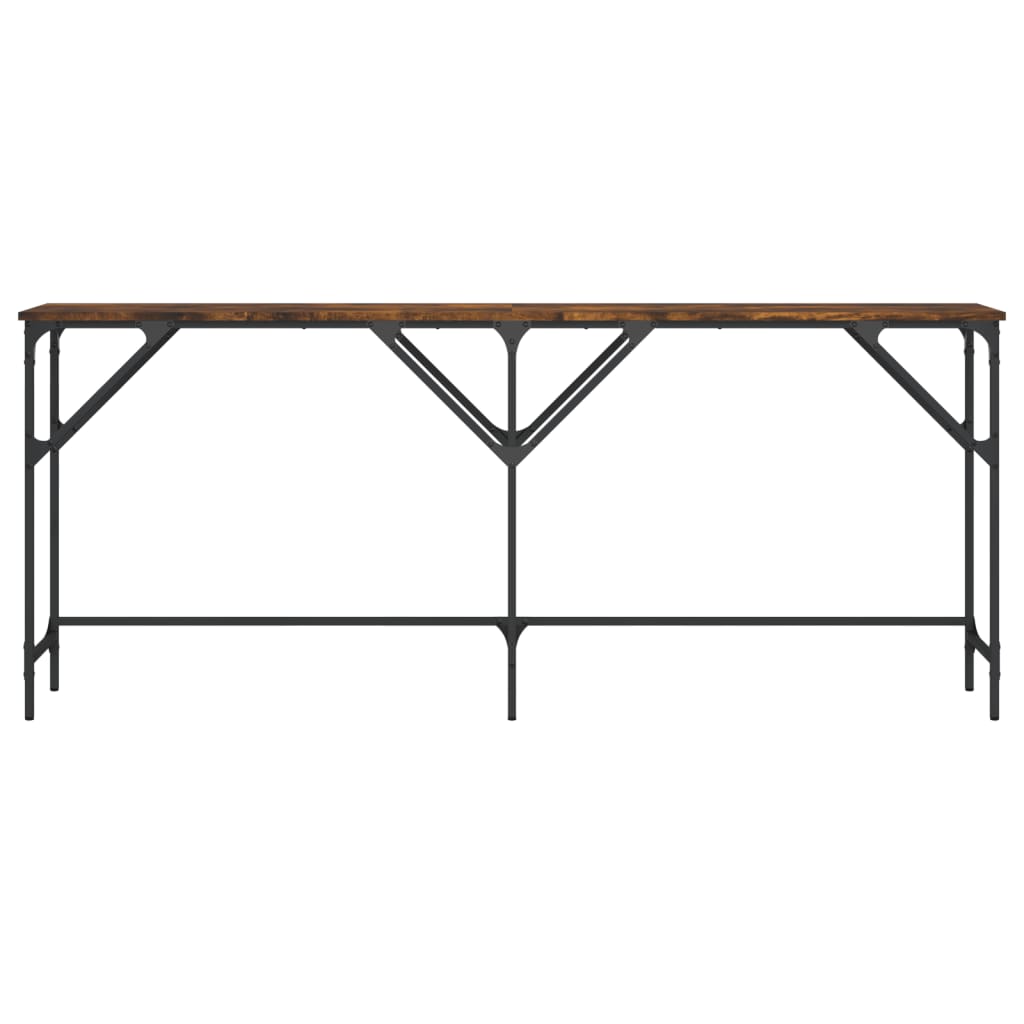 vidaXL Console Table Smoked Oak 180x29x75 cm Engineered Wood 4
