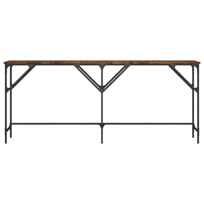 vidaXL Console Table Smoked Oak 180x29x75 cm Engineered Wood 4