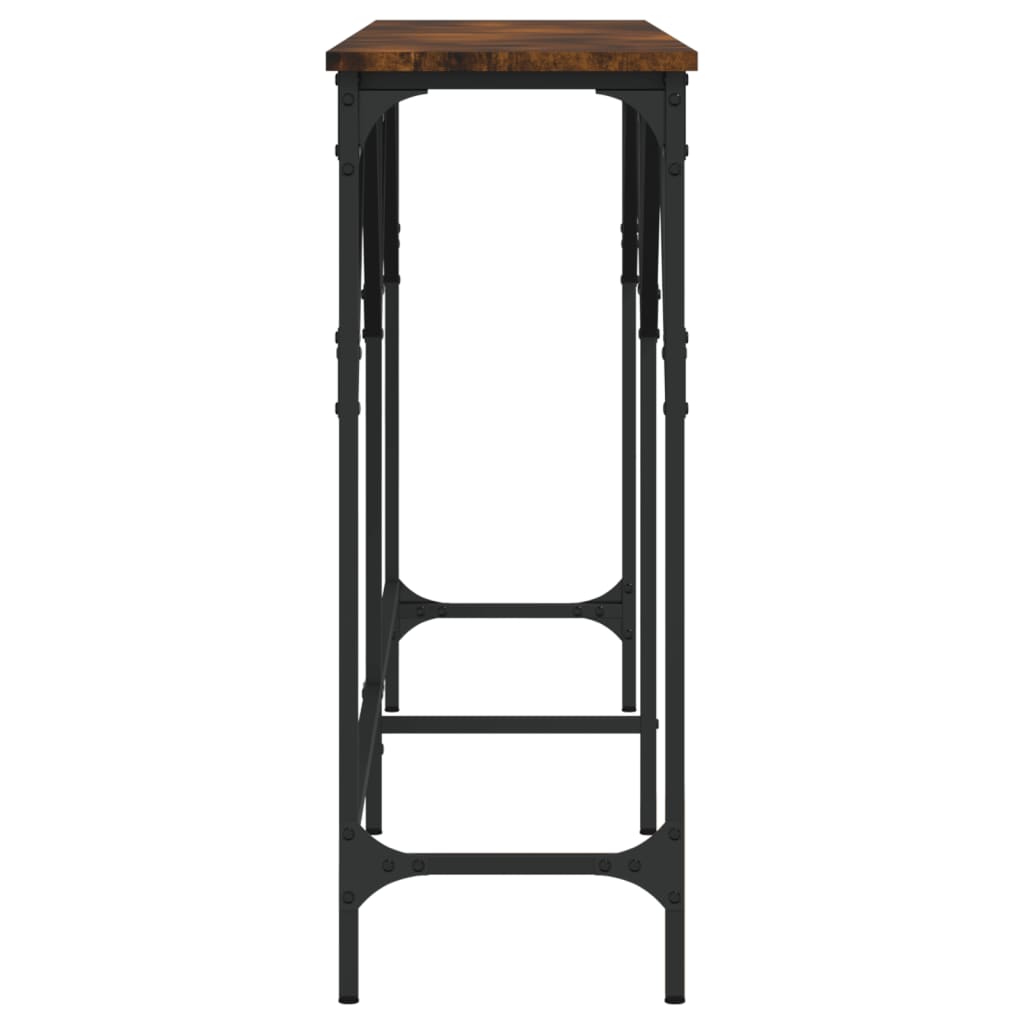 vidaXL Console Table Smoked Oak 180x29x75 cm Engineered Wood 5