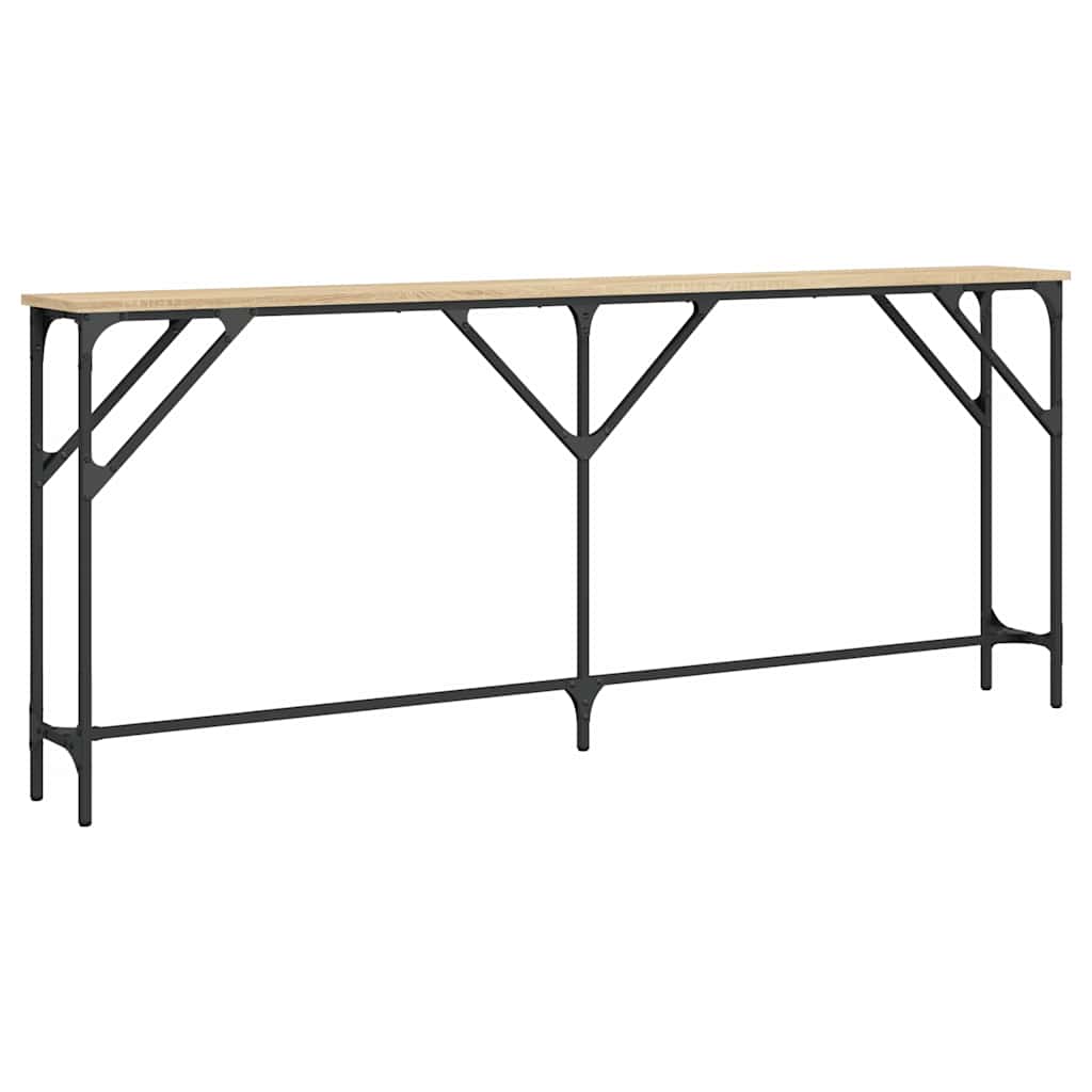 vidaXL Console Table Sonoma Oak 180x23x75 cm Engineered Wood 2