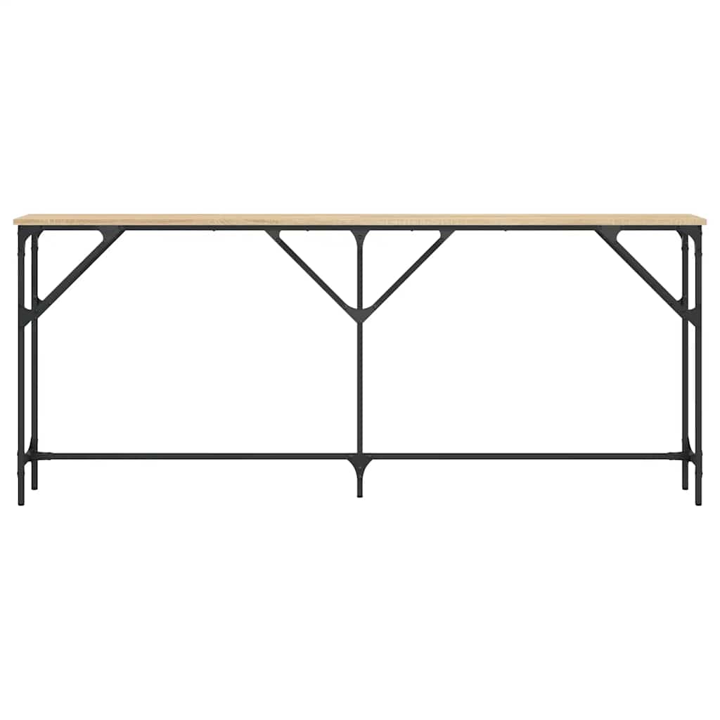 vidaXL Console Table Sonoma Oak 180x23x75 cm Engineered Wood 4