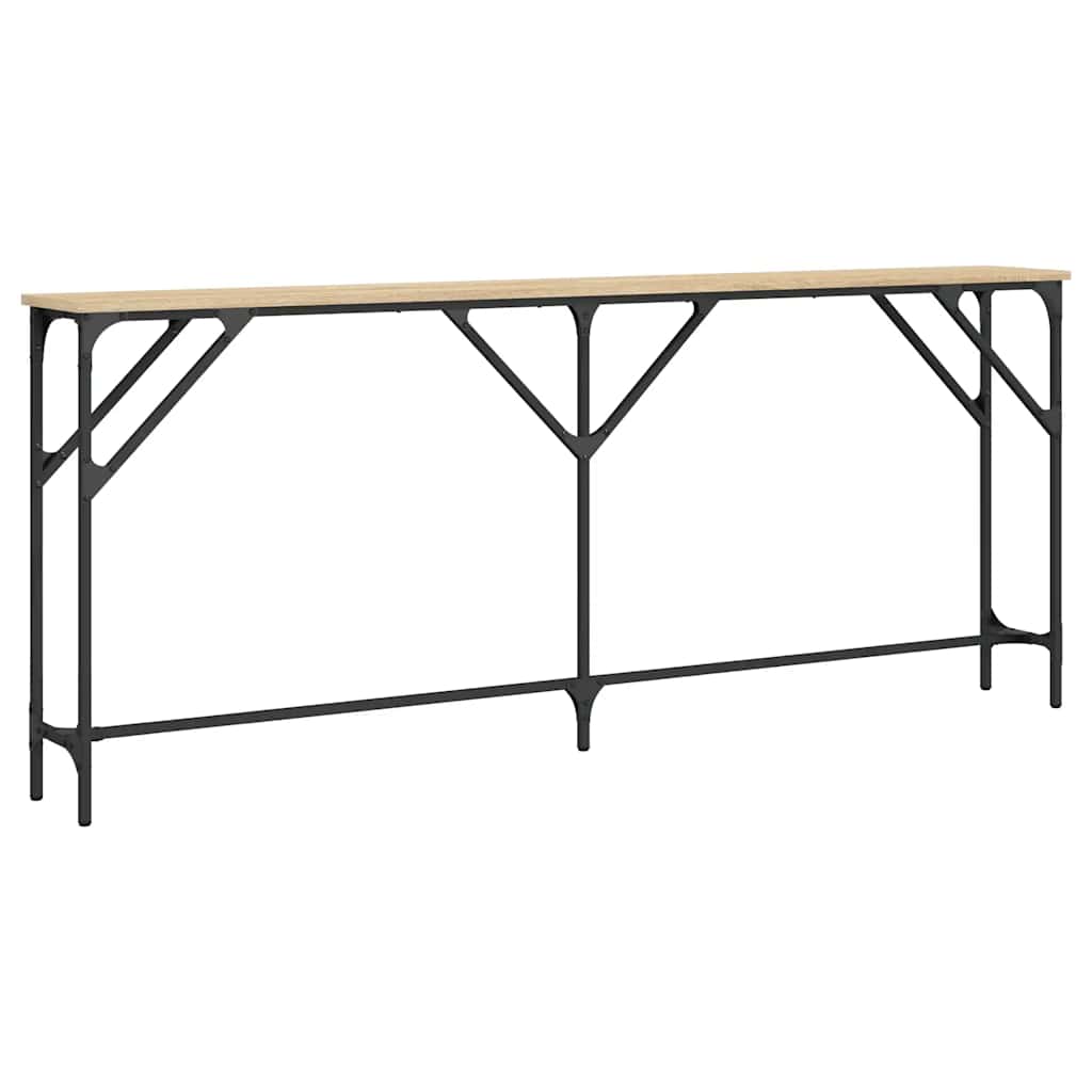 vidaXL Console Table Sonoma Oak 180x23x75 cm Engineered Wood 6