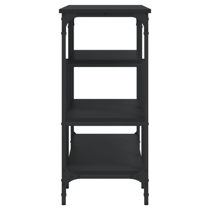 vidaXL Console Table with Shelves Black 100x35x75 cm 5