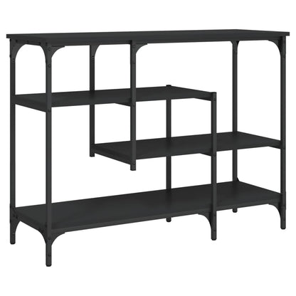 vidaXL Console Table with Shelves Black 100x35x75 cm 6
