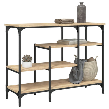 vidaXL Console Table with Shelves Sonoma Oak 100x35x75 cm 1