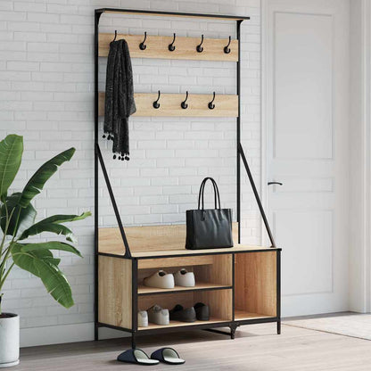 Clothes Rack with Shoe Storage 100x41x184 cm Sonoma oak