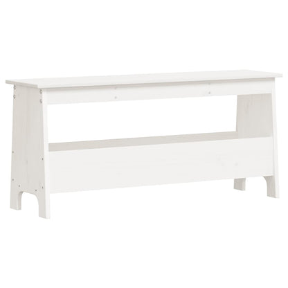 vidaXL Hall Bench White 100x28x45 cm Solid Wood Pine 2