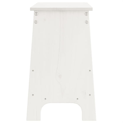 vidaXL Hall Bench White 100x28x45 cm Solid Wood Pine 5