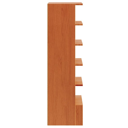vidaXL Shoe Cabinet Wax Brown 52x30x104 cm Solid Wood Pine 5