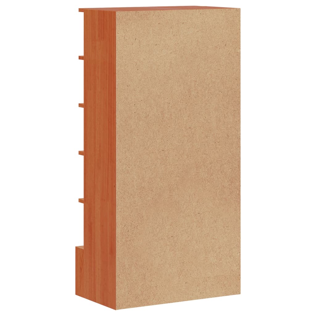 vidaXL Shoe Cabinet Wax Brown 52x30x104 cm Solid Wood Pine 6