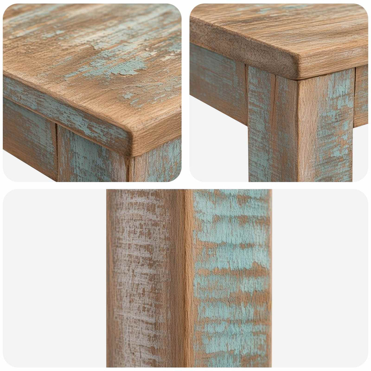 vidaXL Bar Table 110 x 55 x 100 cm Solid Reclaimed Wood Multicolour 4