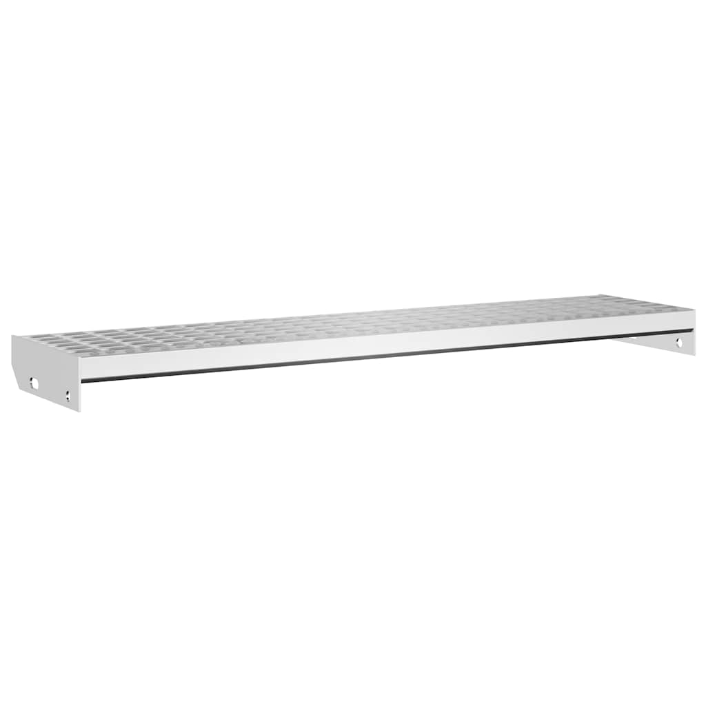 vidaXL Grate Step | Silver | Galvanised Steel | 100 cm | Durable | Grate Step 2