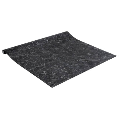 vidaXL Furniture Stickers Self-Adhesive Marble Black 90x500 cm PVC 5