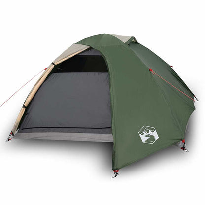 vidaXL Camping Tent Dome 4-Person Green Waterproof 2