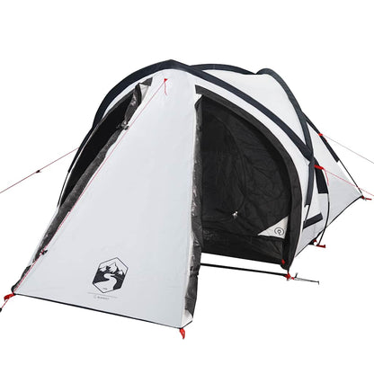 vidaXL Camping Tent Dome 2-Person White Blackout Fabric Waterproof 4