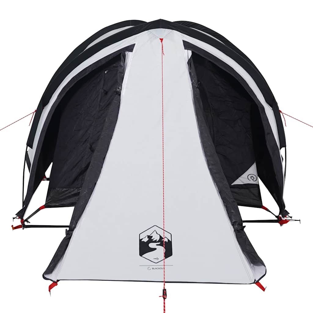 vidaXL Camping Tent Dome 2-Person White Blackout Fabric Waterproof 5