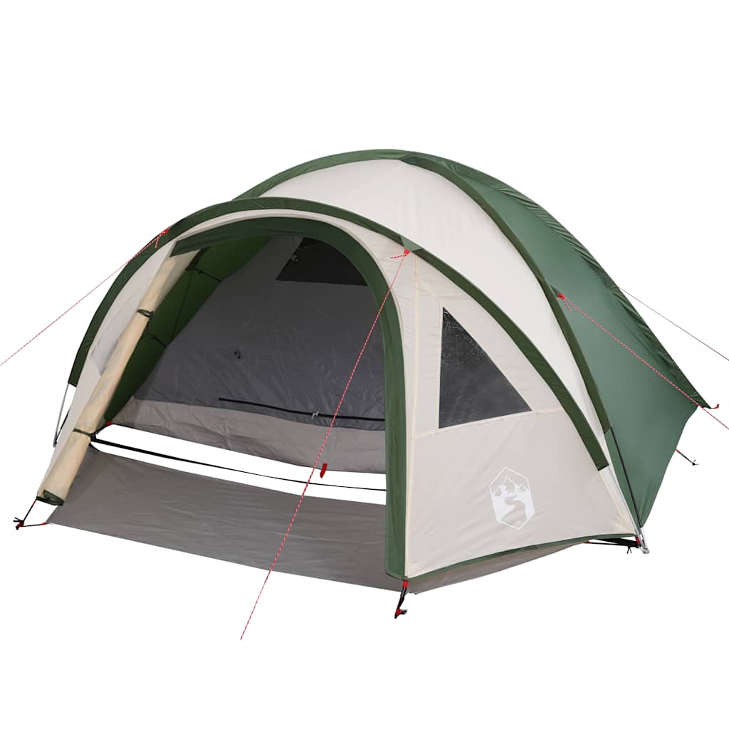 vidaXL Camping Tent Dome 4-Person Green Waterproof 4