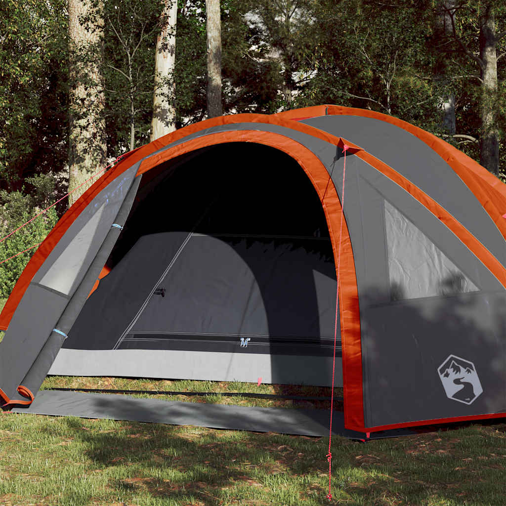 Family Tent Dome Waterproof Orange 4-person