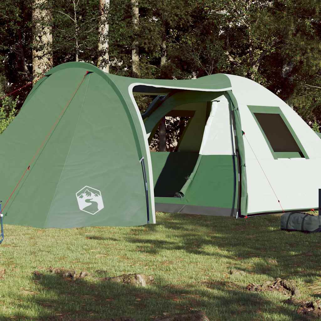Family Tent Dome Waterproof Green 6-Person