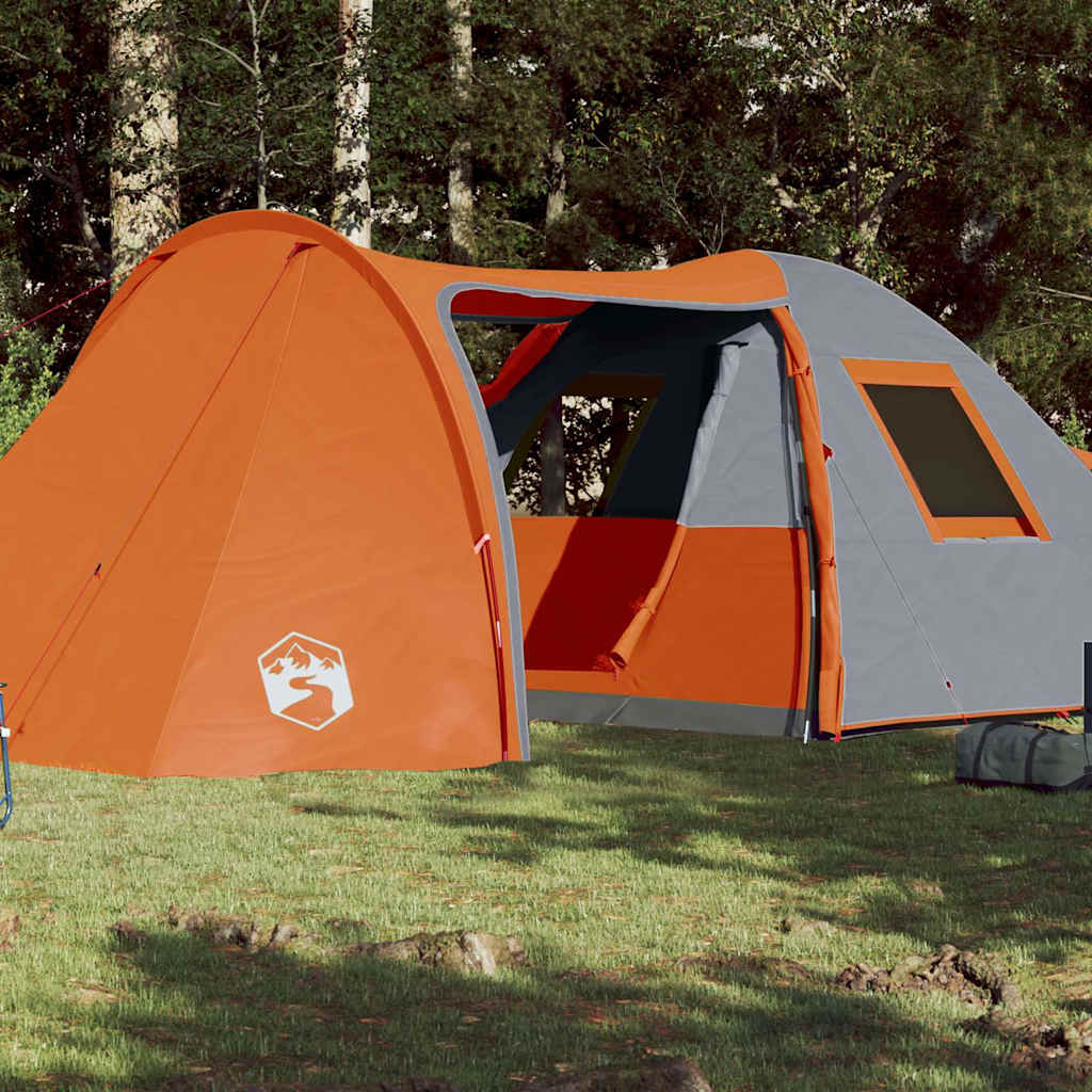 Family Tent Dome Waterproof Orange 6-Person