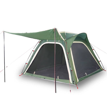 vidaXL Camping Tent 4-Person Green Quick Release Waterproof 2