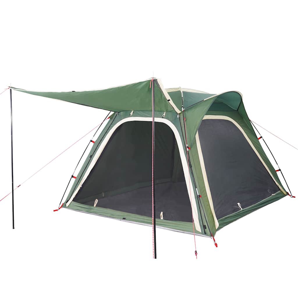 vidaXL Camping Tent 4-Person Green Quick Release Waterproof 4