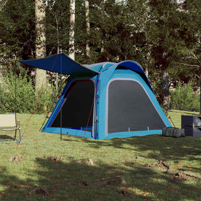 vidaXL Camping Tent 4-Person Blue Quick Release Waterproof 3