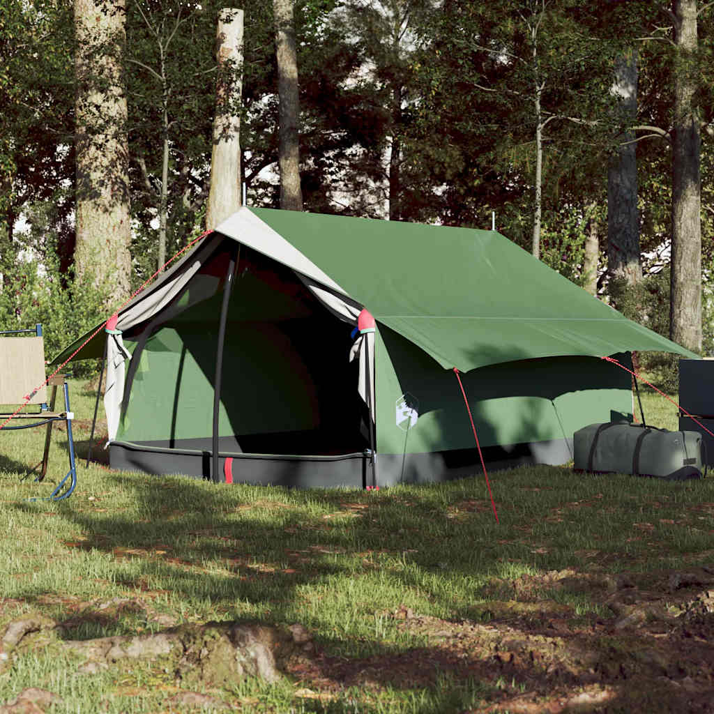 vidaXL Camping Tent 2-Person Green Waterproof 3