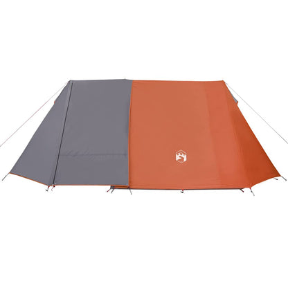 vidaXL Camping Tent 3-Person Grey and Orange Waterproof 6