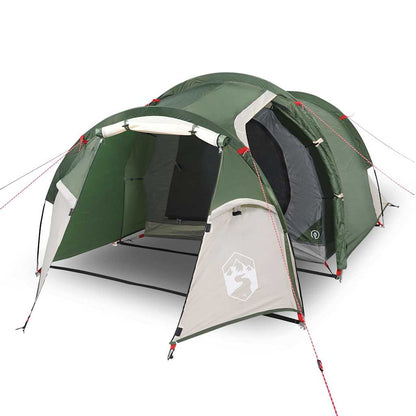 vidaXL Camping Tent Tunnel 2-Person Green Waterproof 2